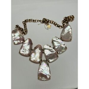 Kendra Scott large rose gold statement, necklace